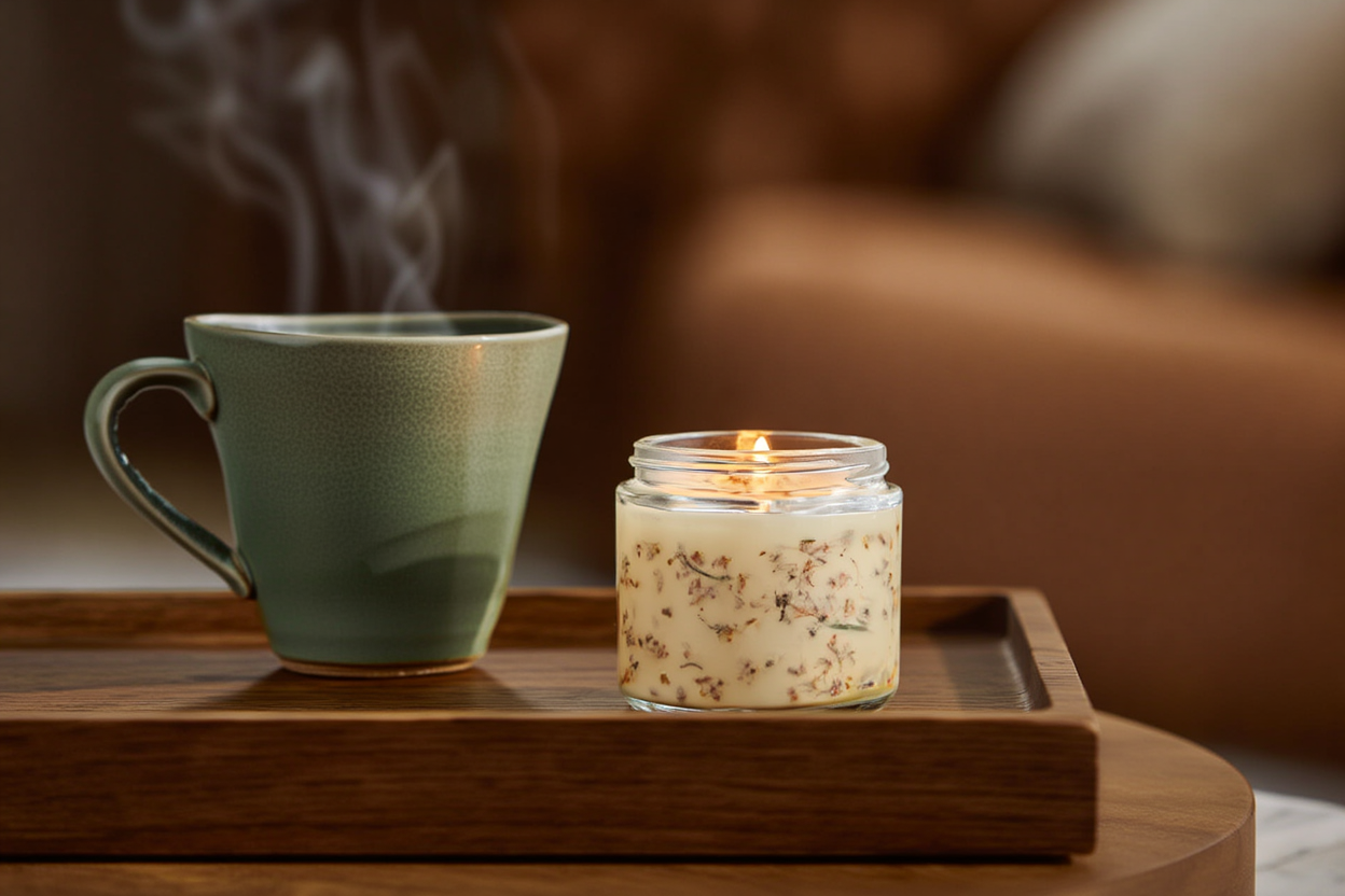 Osmanthus Ritualkerze | Der geheime Garten von Elyveve
