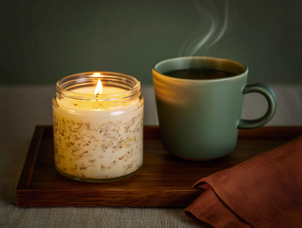 Osmanthus Ritualkerze | Der geheime Garten von Elyveve