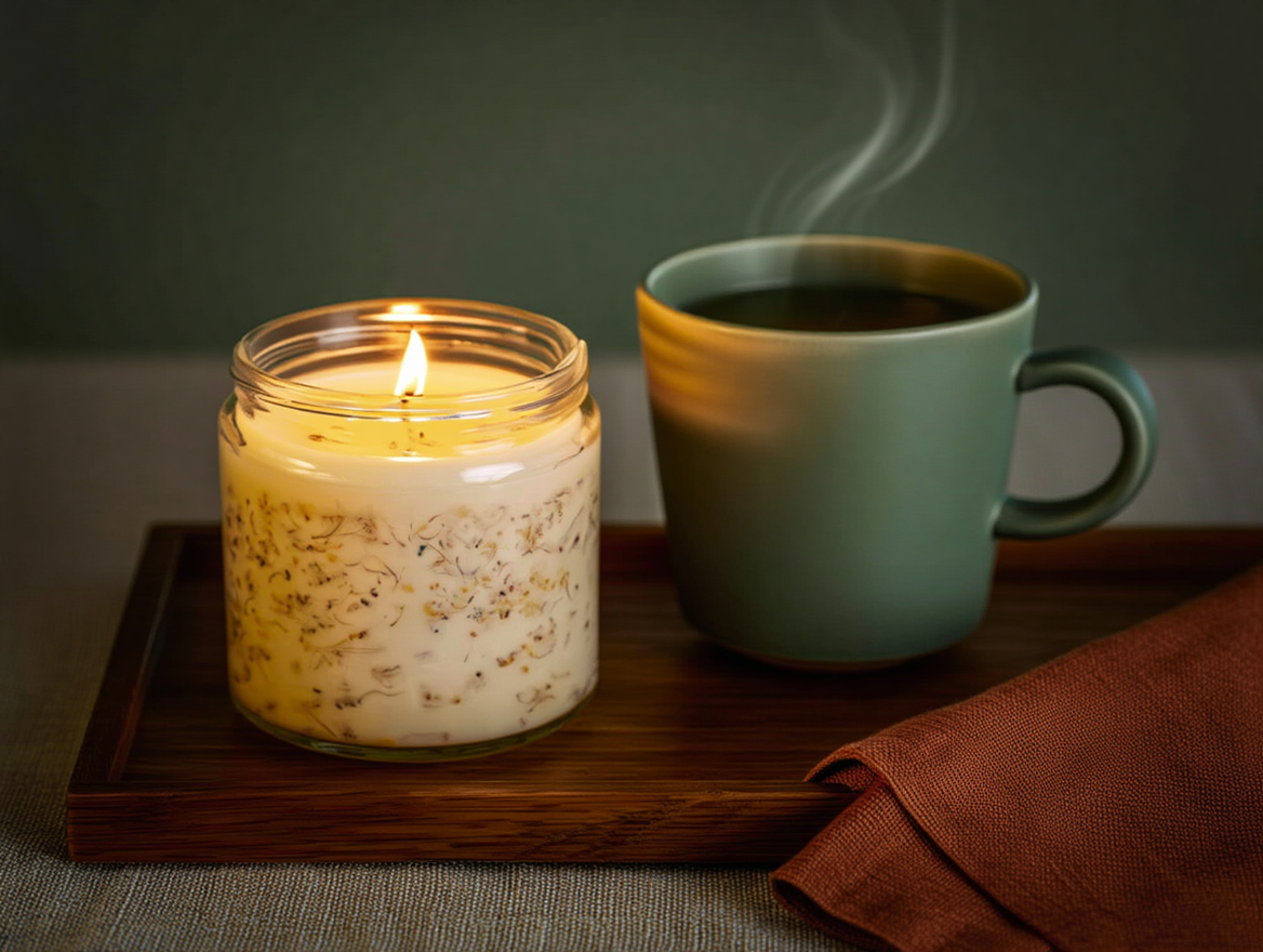 Osmanthus Ritualkerze | Der geheime Garten von Elyveve