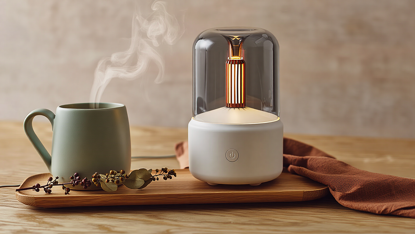 Aura | Aroma Diffusor mit Kerzenlicht