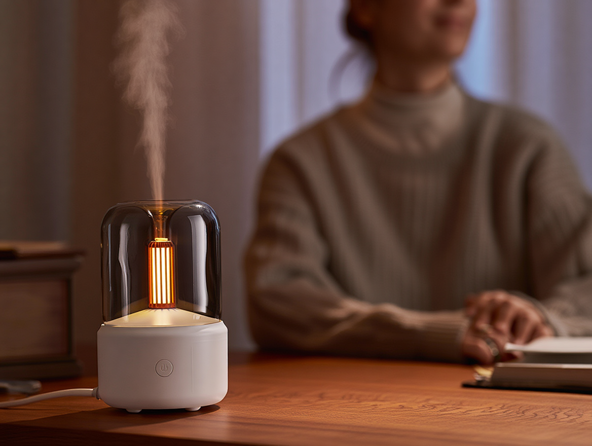 Aura | Aroma Diffusor mit Kerzenlicht