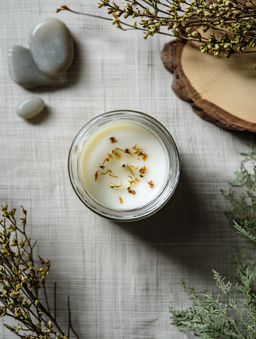 Osmanthus Ritualkerze | Der geheime Garten von Elyveve